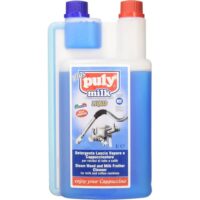 Flacone da 1000 ml di Puly Milk Plus, liquido detergente per la pulizia dello schiumalatte e lancia vapore.