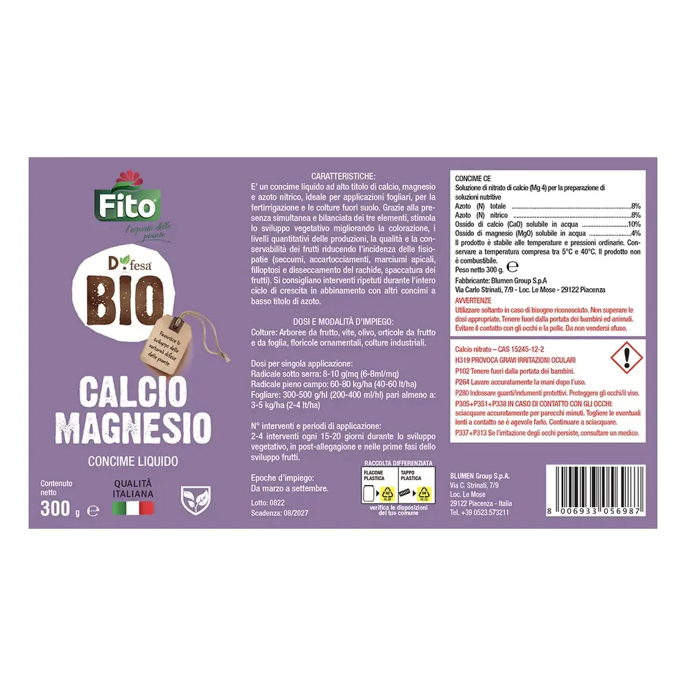 Fito Calcio e Magnesio - Integratore Specifico per Piante - Previene Marciume Apicale del Pomodoro - Rinforza Fusti e Foglie - 300 gr - immagine 2