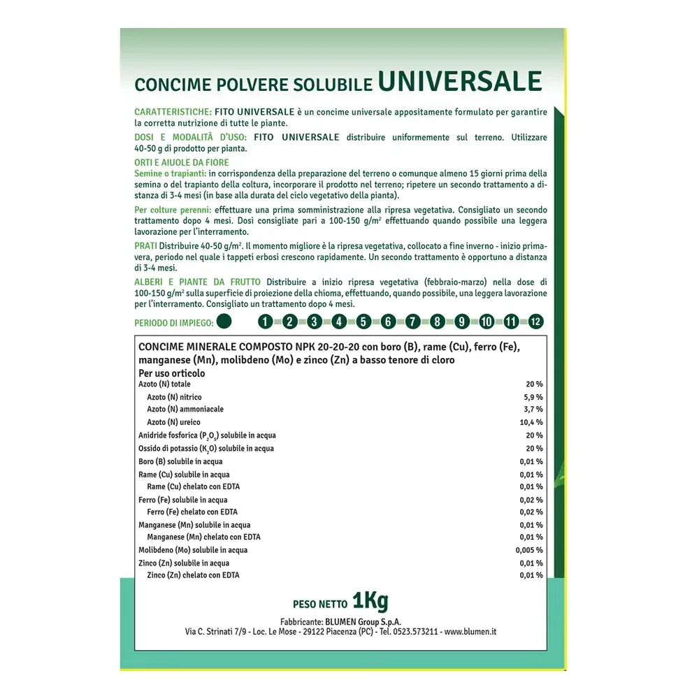 Fito Concime in Polvere Universale - Nutrimento Bilanciato per Tutte le Piante - Alta Solubilità - Risultati Rapidi e Professionali - immagine 3