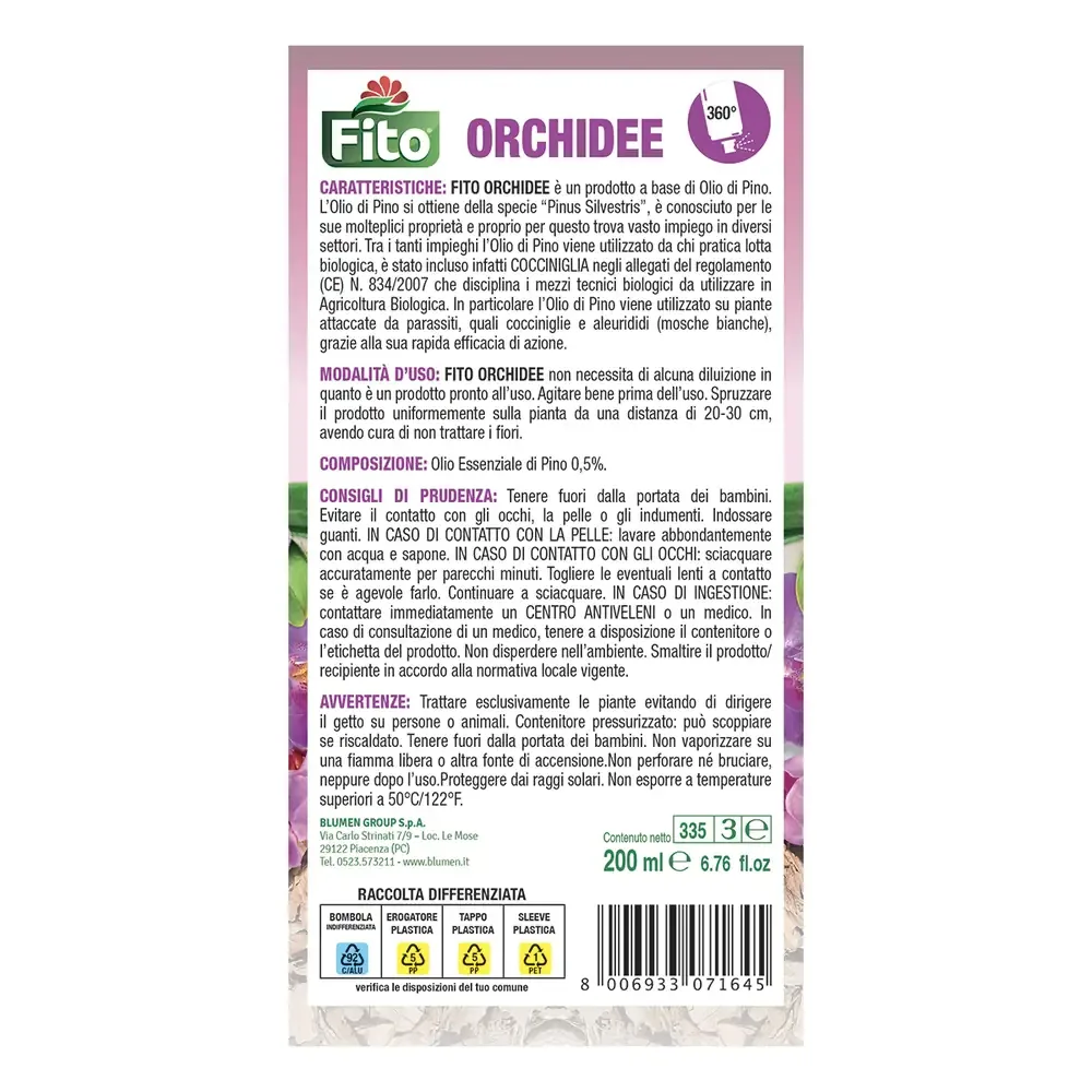 Fito Difesa Bio Spray Orchidee - Trattamento Naturale Rinvigorente - Protezione Pronta all'Uso - Migliora la Resistenza - 500 ml - immagine 2