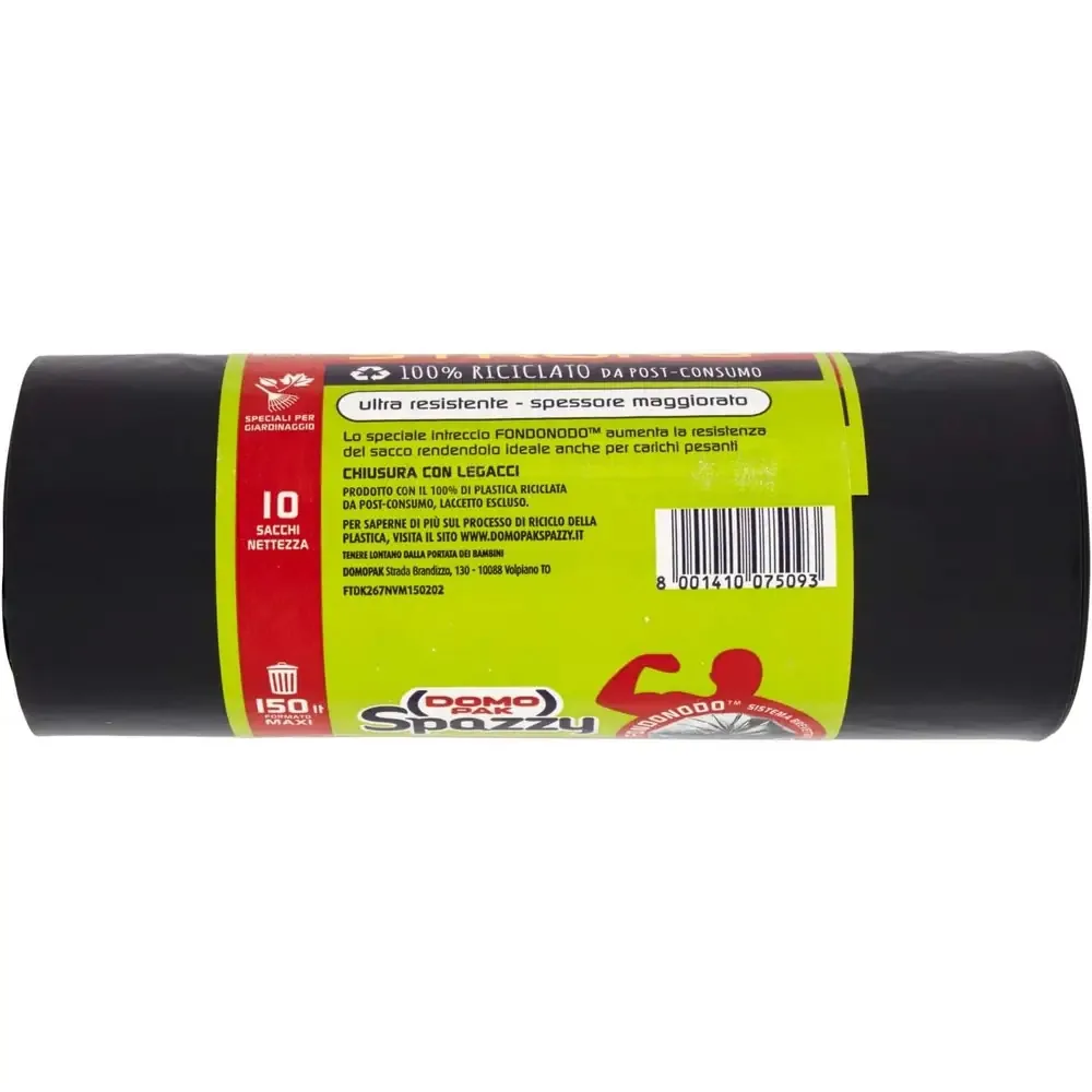 Domopak Spazzy Sacchi Nettezza - Ultra Resistenti e Antigoccia - Con Pratico Laccio di Chiusura - Alta Qualità Domopak - immagine 3