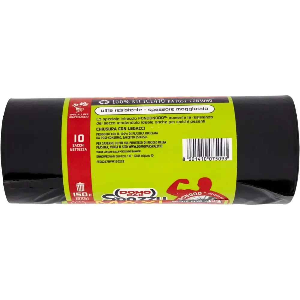 Domopak Spazzy Sacchi Nettezza - Ultra Resistenti e Antigoccia - Con Pratico Laccio di Chiusura - Alta Qualità Domopak - immagine 4