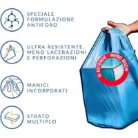 Domopak Spazzy Antiforo 28L - Sacchi Nettezza Alta Resistenza - Con Manici e Sistema Antigoccia - Formato Risparmio Casalingo - immagine 2