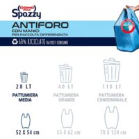 Domopak Spazzy Antiforo 28L - Sacchi Nettezza Alta Resistenza - Con Manici e Sistema Antigoccia - Formato Risparmio Casalingo - immagine 3