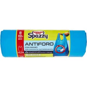 Rotolo di sacchi nettezza Domopak Spazzy ad alta resistenza per uso domestico.