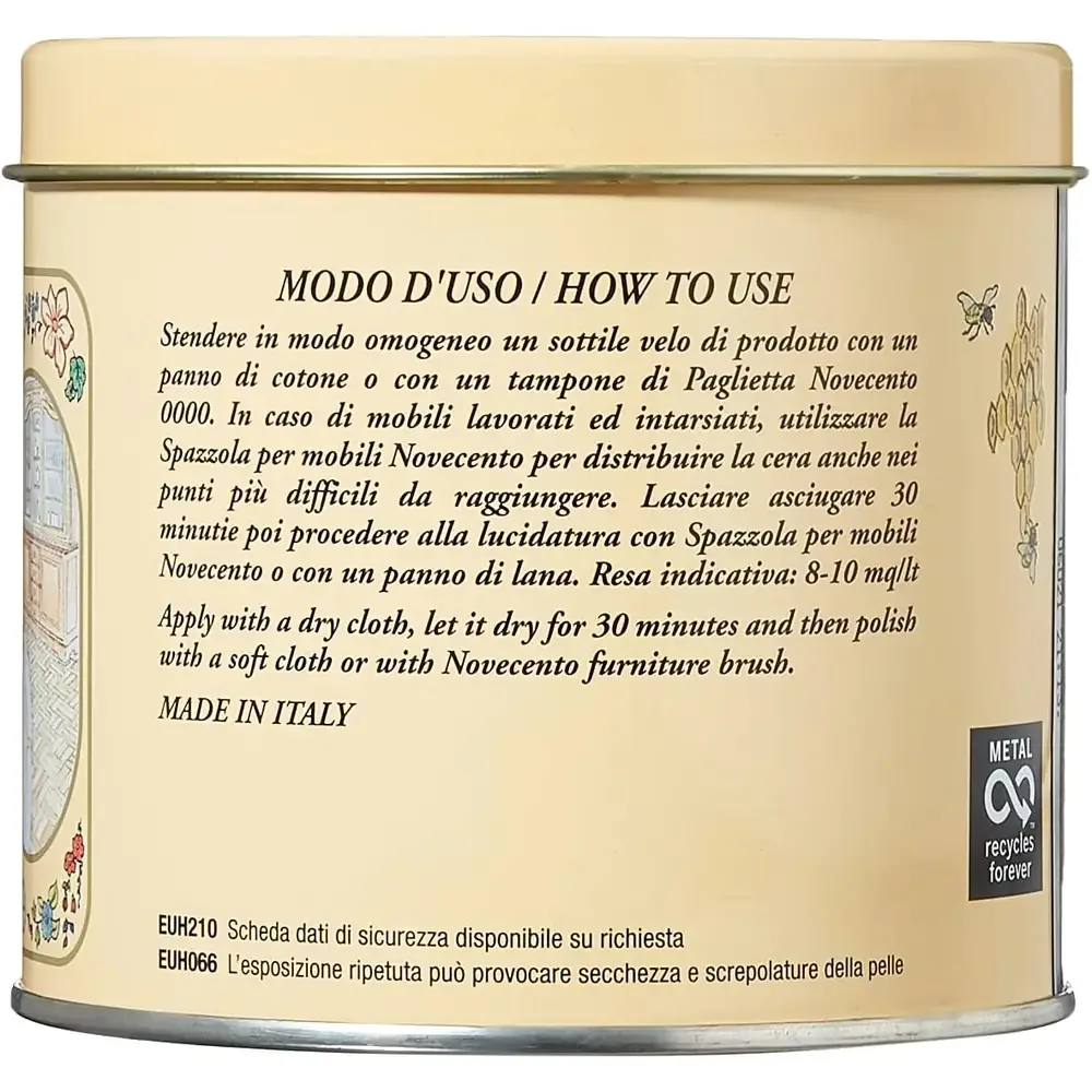 Novecento Cera D'Api 500?ml per mobili e pavimenti in legno - immagine 2
