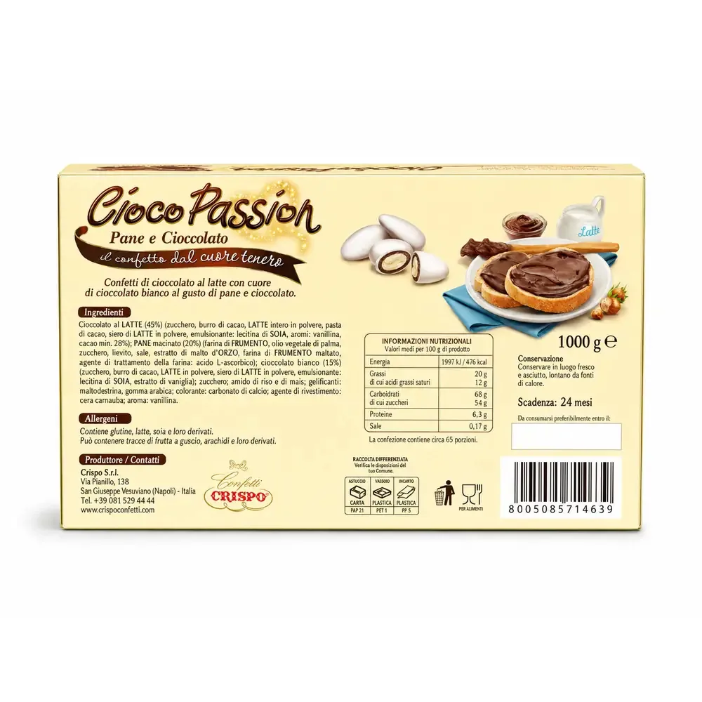 Confetti Crispo –  CiocoPassion Pane & Cioccolato 1 kg – Gusto Rustico e Raffinato per Matrimoni & Eventi Speciali - immagine 3