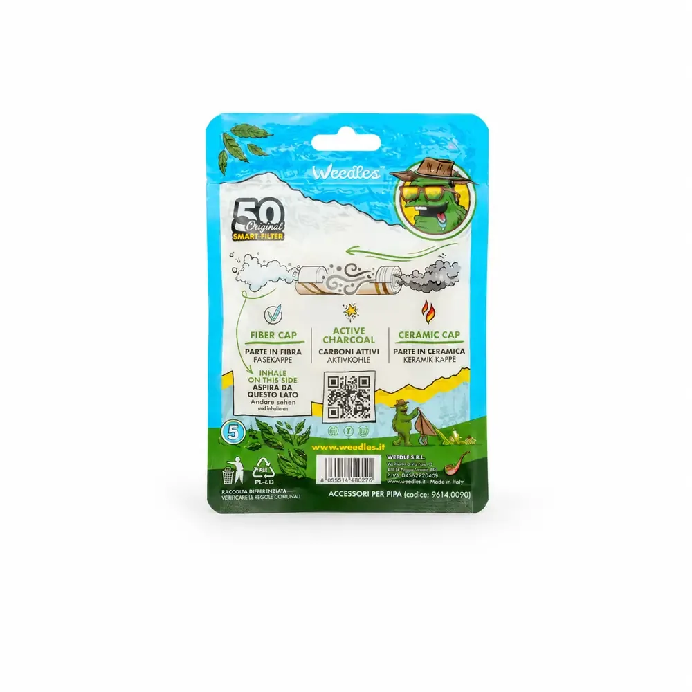 Weedlez Filtri ai Carboni Attivi Phil Trino 5mm Slim SmartFilter 50 pz - immagine 2