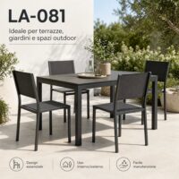Sedia Esterno Alluminio – Colore Antracite – Elegante, Comoda in Textilene - immagine 4