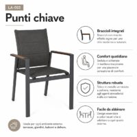 Poltrona Polywood Antracite – Seduta Imbottita Comfort - immagine 3