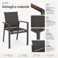Poltrona Polywood Antracite – Seduta Imbottita Comfort - immagine 2