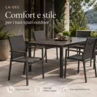 Poltrona Polywood Antracite – Seduta Imbottita Comfort - immagine 4