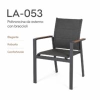 Poltrona Polywood Antracite – Seduta Imbottita Comfort