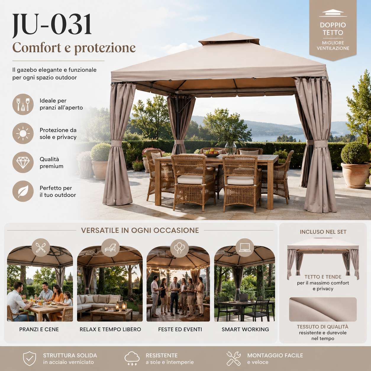 22708.jpg Ricambio Gazebo Passion 3x3 - immagine 1