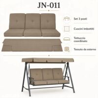 Set Cuscini e Telo – Elegante Colore Dark Ecrù - immagine 2