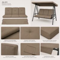 Set Cuscini e Telo – Elegante Colore Dark Ecrù - immagine 3