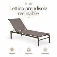 Lettino Prendisole Spring – Acciaio Resistente Tortora