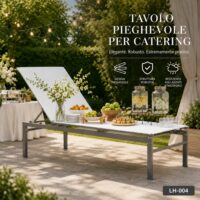 Tavolo Catering Pieghevole – Rettangolare 180x70 cm - immagine 3