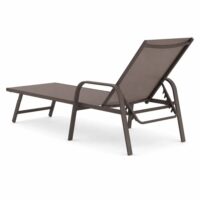 Lettino Prendisole MAY 195x69 cm in Ferro Taupe Antiruggine – Lettino da Giardino con Telo in Textilene Taupe, Ideale per Piscina, Terrazzo e Spiaggia - immagine 2