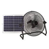 Ventilatore Pavimento 37cm Ricaricabile + Pannello Solare | 15W Off-Grid - immagine 2
