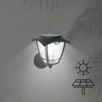 Applique Solare LED 3W con Sensore Movimento | 400Lm 3CCT IP44 – Nera - immagine 2