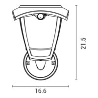 Applique Solare LED 3W con Sensore Movimento | 400Lm 3CCT IP44 – Nera - immagine 5