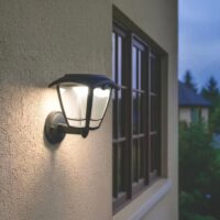 Applique Solare LED 3W con Sensore Movimento | 400Lm 3CCT IP44 – Nera - immagine 4