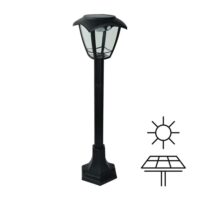 Lampioncino Solare LED con Sensore Movimento | 400Lm 3CCT IP44 – Design Moderno Nero