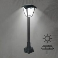 Lampioncino Solare LED con Sensore Movimento | 400Lm 3CCT IP44 – Design Moderno Nero - immagine 2