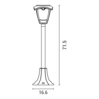 Lampioncino Solare LED con Sensore Movimento | 400Lm 3CCT IP44 – Design Moderno Nero - immagine 5