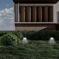 Lampioncino Solare LED con Sensore Movimento | 400Lm 3CCT IP44 – Design Moderno Nero - immagine 3