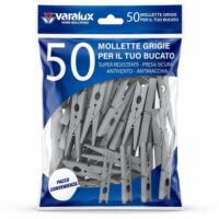 50 Mollette Grigie Bucato Varalux – Super Resistenti Antivento Antimacchia