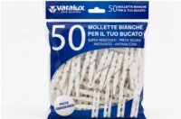 50 Mollette Bianche Bucato Varalux – Super Resistenti Antivento Antimacchia