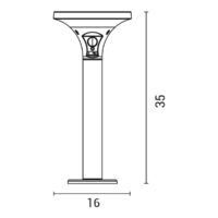 Lampioncino Solare LED 500Lm con Sensore Movimento | 3CCT IP44 – Design Moderno Nero - immagine 5