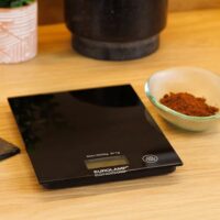 Bilancia Cucina Digitale Eurolamp | Vetro Temperato Nero, Precisione 1g, Portata 5kg - immagine 3