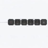 Multipresa 4 Schuko + 2 USB (Type A/C) Eurolamp | 3680W, Cavo 2m, Fast Charge PD 20W