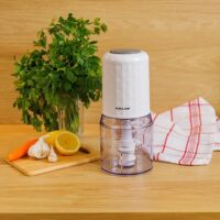 Multicutter Eurolamp 400W | Tritatutto 500ml, 2 Lame Doppie, 2 Velocità – Bianco - immagine 2