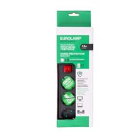 Multipresa con Protezione Sovratensione 1300J Eurolamp | 3 Prese, Cavo 1,5m, 3500W - immagine 2