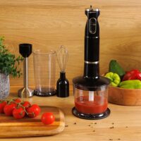 Frullatore a Immersione Eurolamp 1000W | Set Multiuso con Tritatutto, Frusta e Bicchiere - immagine 5