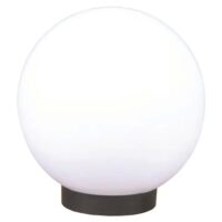 Sfera luminosa Eurolamp da 40cm in PMMA colore bianco lattiginoso, completa di base per installazione.