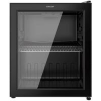 Frigo Bevande Eurolamp 49L | Mini Frigo Nero, LED, Porta Reversibile, Garanzia 10 anni (Compressore)