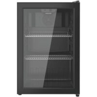 Frigo Bevande Eurolamp 69L | Mini Frigo Nero, LED, Porta Reversibile, Garanzia 10 anni (Compressore)