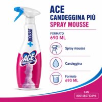 Multipacco 10x Ace Candeggina Più Mousse | Spray Igienizzante, Formula Attiva, Efficacia Anti-Goccia - immagine 4