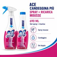Multipacco 10x Ace Candeggina Più Spray + Mousse | Igienizzante Superfici e Bucato, Azione Antimuffa, Schiuma Precisa - immagine 6