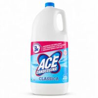 Flacone iconico di Candeggina Ace Classica per igiene domestica.