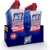 Multipacco 8x Ace Pavimenti Disinfettante 1L | Igiene Profonda, Elimina Germi e Batteri, Asciugatura Rapida, Freschezza Lunga Durata