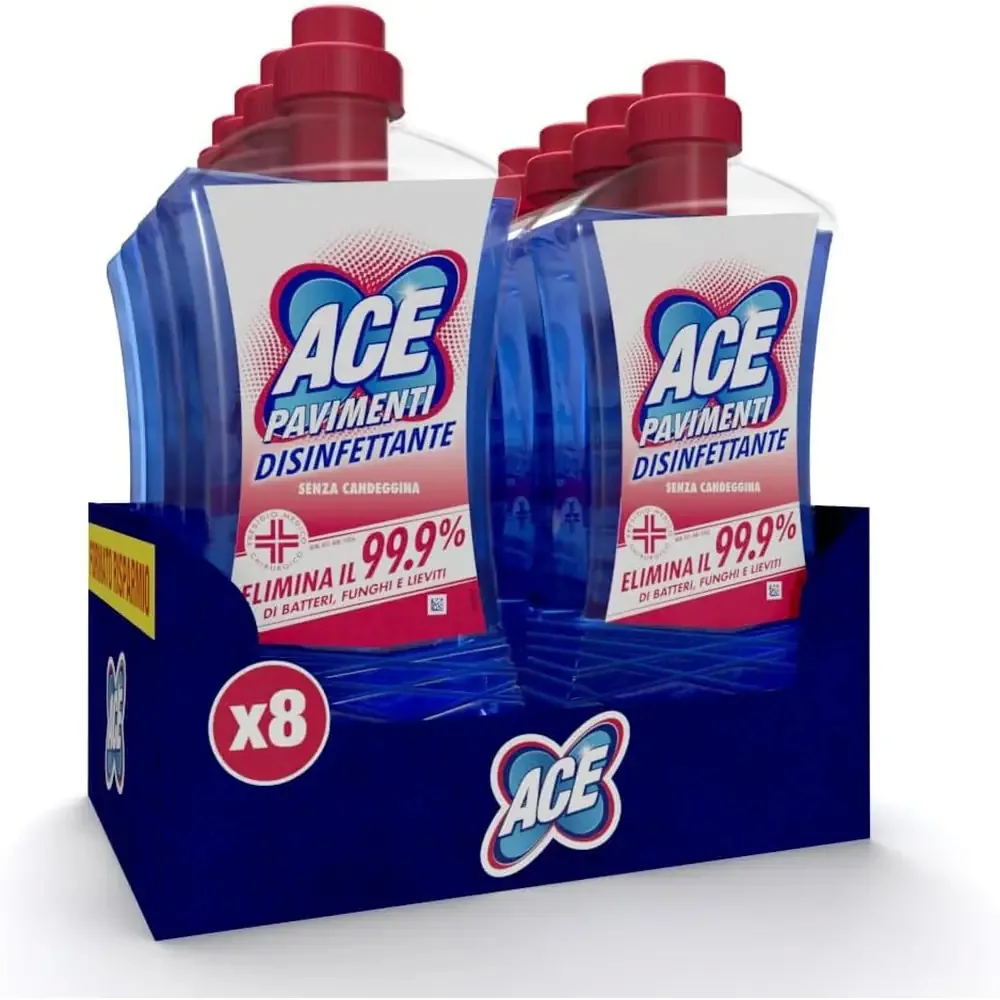 23047-jpg.webp Multipacco 8x Ace Pavimenti Disinfettante 1L | Igiene Profonda, Elimina Germi e Batteri, Asciugatura Rapida, Freschezza Lunga Durata - immagine 1