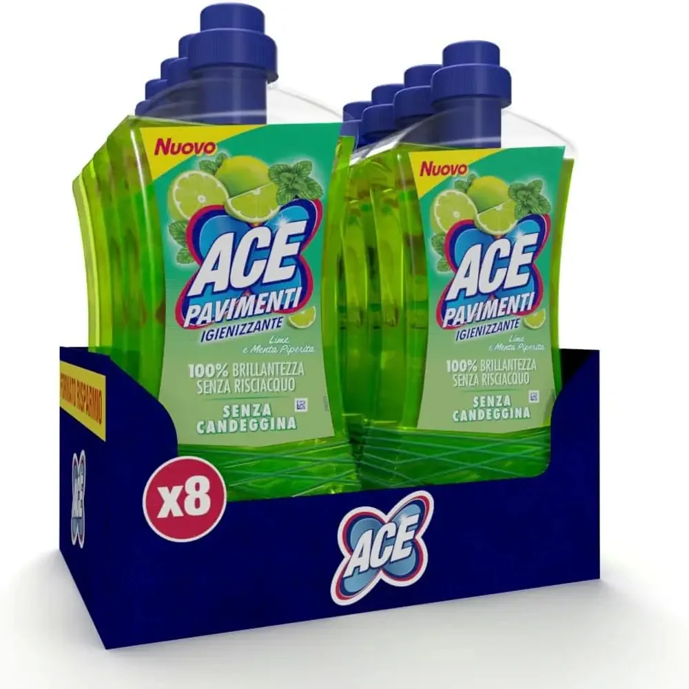 23063-jpg.webp Multipacco 8x Ace Pavimenti Lime e Menta | Igienizzante Energizzante, Azione Sgrassante, Freschezza Intensa, Formato Scorta - immagine 1