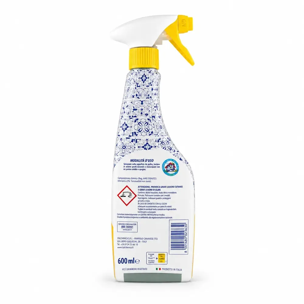 Multipacco 8x Ace Sgrassatore Universale | Potenza Anti-Grasso, Pulizia Profonda Cucina, Azione Rapida, Senza Aloni, Scorta 4.8 Litri - immagine 4