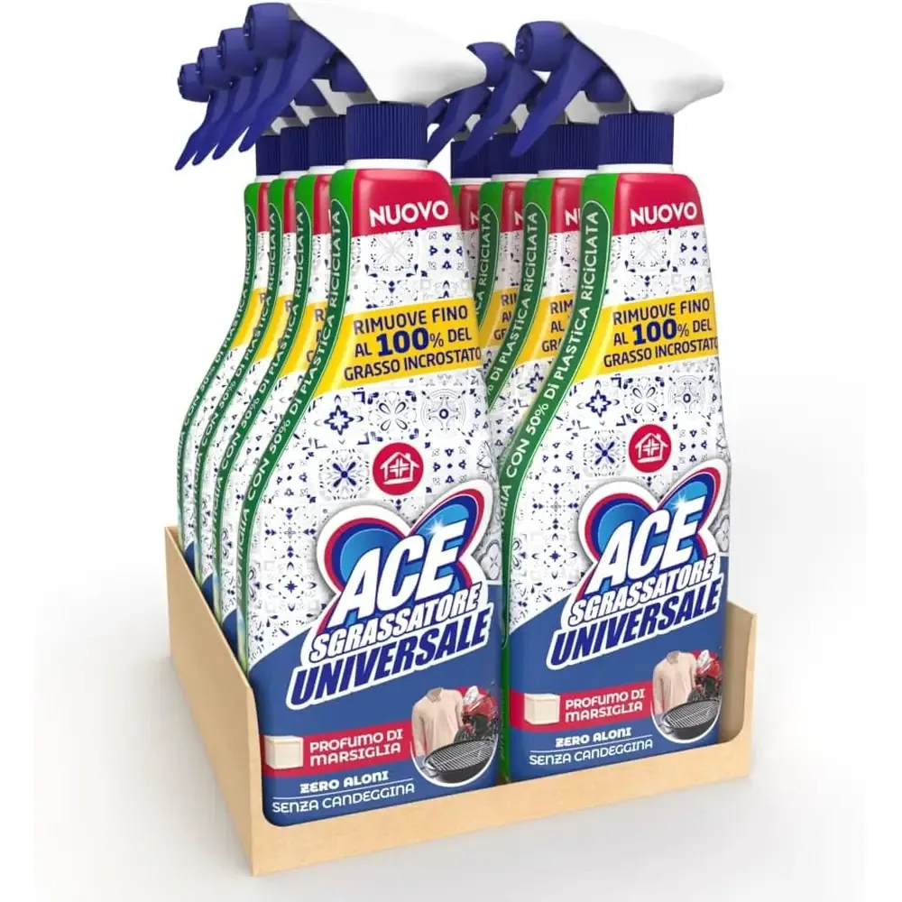 Ace Sgrassatore Anticalcare 600ml. Flacone spray Ace Sgrassatore + Anticalcare Orchidea e Gelsomino 600ml.